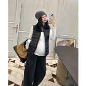 轻薄羽绒马甲外套保暖立领无袖 LeoMami孕妇装 秋冬装 显瘦背心上衣