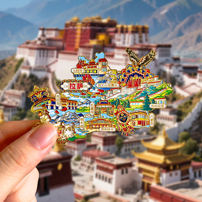 西藏旅游风景文创纪念品冰箱贴布达拉宫大昭寺纳木错珠穆朗玛峰