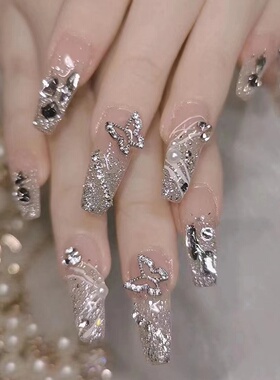 穿戴甲2026年新款穿戴式秋冬甲贴片高级氛围感美甲甲片成品纯手工