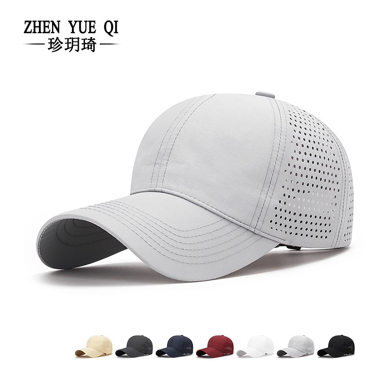 速干后打孔鸭舌帽女春夏防晒软顶透气运动出游超薄显脸小棒球帽男
