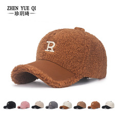пляжная шляпа 秋冬季网红款泰迪绒保暖棒球帽时尚女士街拍百搭鸭舌潮流ins帽子