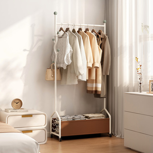 可移动衣帽架室内高级感落地卧室挂衣架家用多功能创意衣架置物架