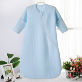 款 婴儿睡袋春秋保暖空气棉三层宝宝一体式 防踢被儿童纯棉睡袋四季