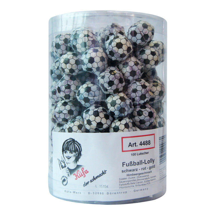 芽嘧 德国进口足球形水果味棒棒糖 成人儿童休闲糖果零食10支袋装