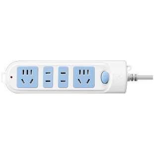 公牛带线插座小排插单孔短插板迷你接线板宿舍家用插排电源延长线