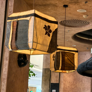 侘寂风云贵川餐饮民宿餐饮火锅店菜馆带射灯民族风布艺吊灯 新中式