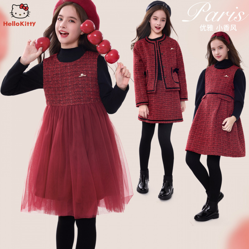 女童年服秋冬新款2025儿童小香风