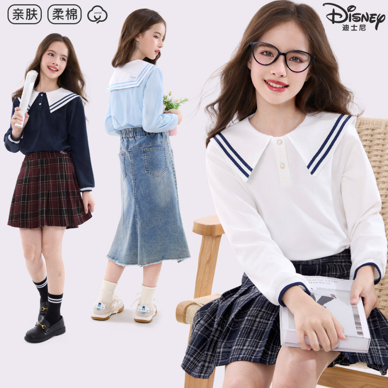 女童T恤儿童打底衫长袖秋冬2025