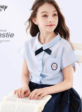 迪士尼女童夏季薄款JK校服套装