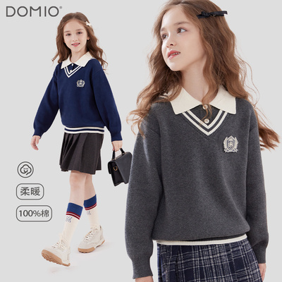 多妙屋学院风秋冬女童毛衣