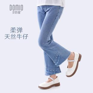 女童裤子春夏新款儿童牛仔休闲裤薄款中大童薄喇叭裤洋气春装童装