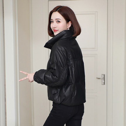 真皮羽绒服女绵羊皮2024新款冬时尚宽松高端海宁皮衣短款皮草外套