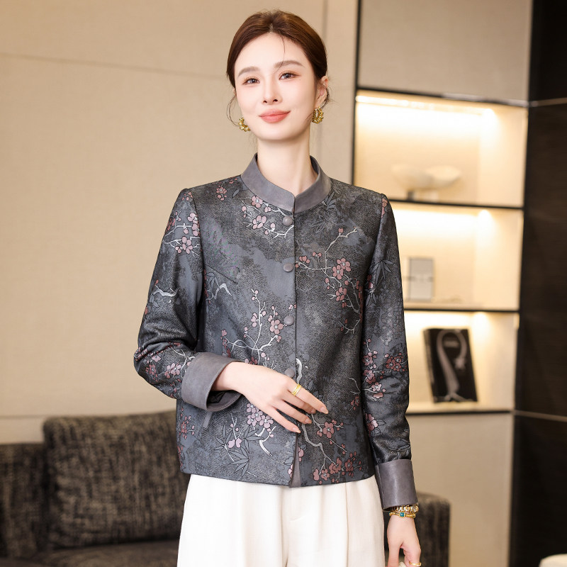 海宁真皮皮衣女短款修身外套春秋