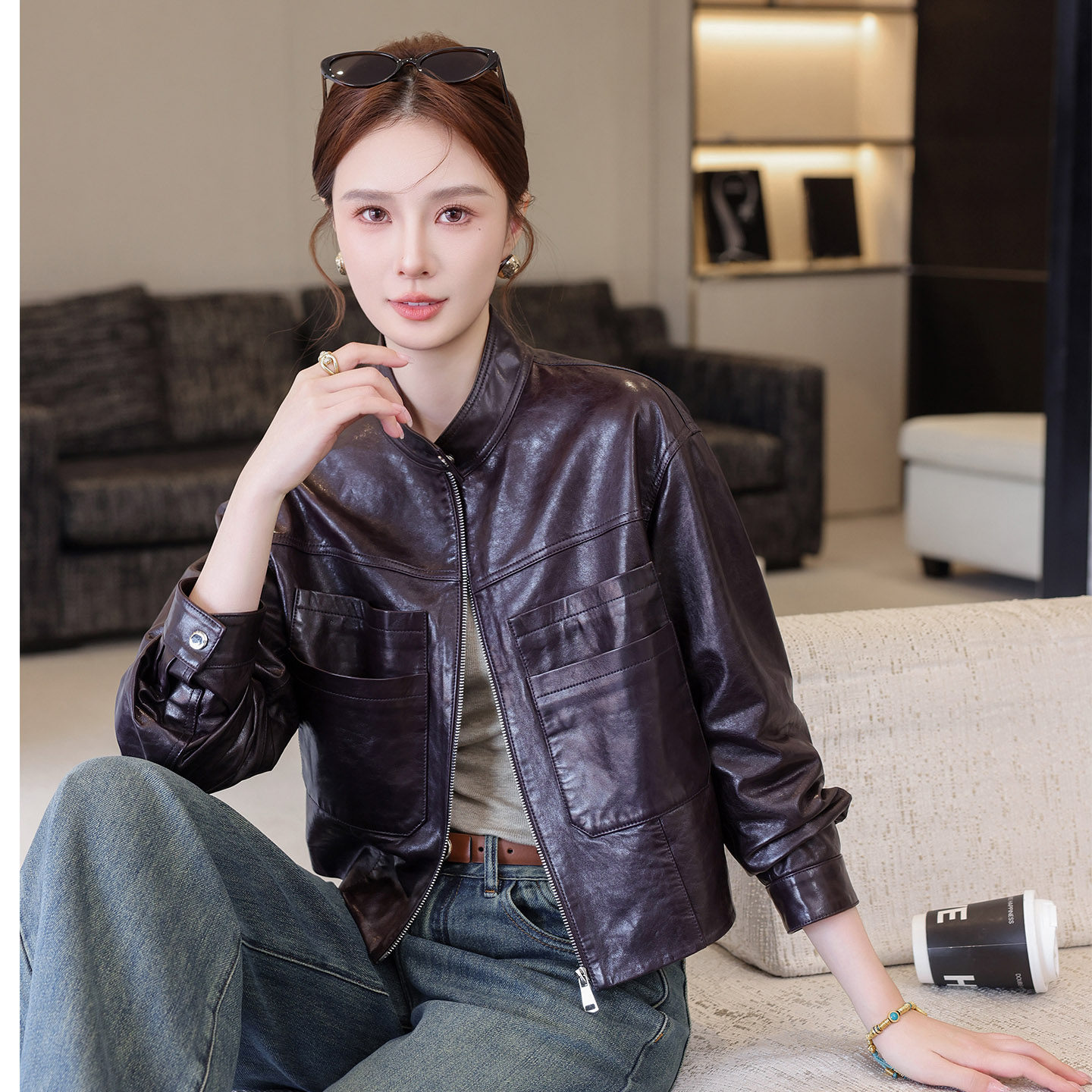 海宁真皮皮衣女2025新款