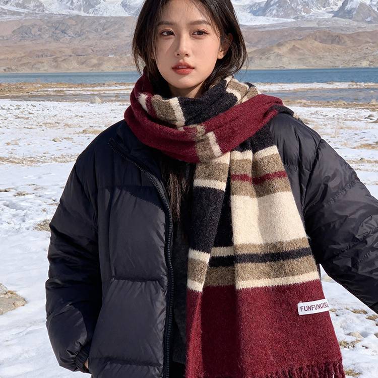 【冬日bi备】法式横格子围巾