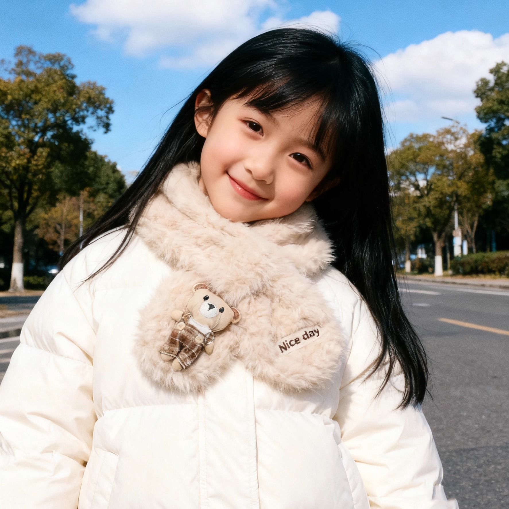 【秋冬保暖】儿童防风加厚围巾