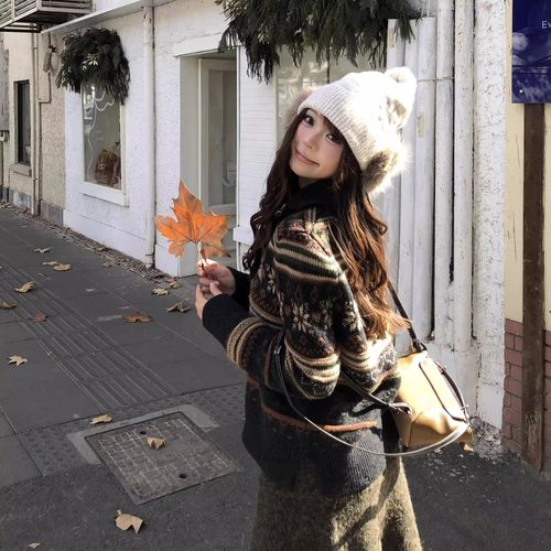 【新款推荐】复古费尔岛风针织帽