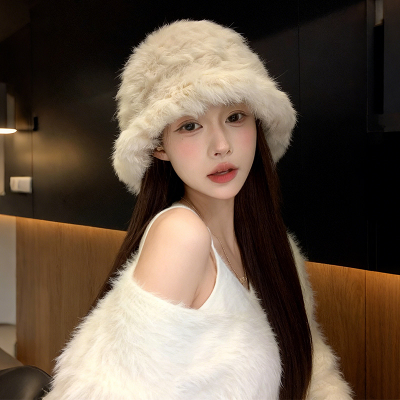 【保暖护耳】兔毛针织毛线帽