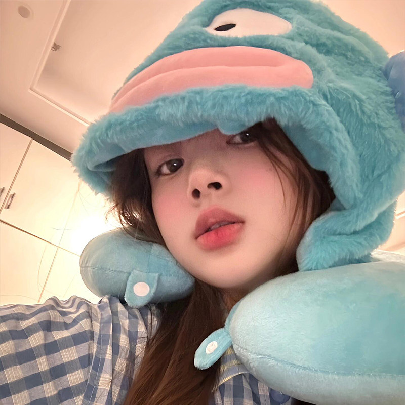 【可爱搞怪】连帽u型枕帽子