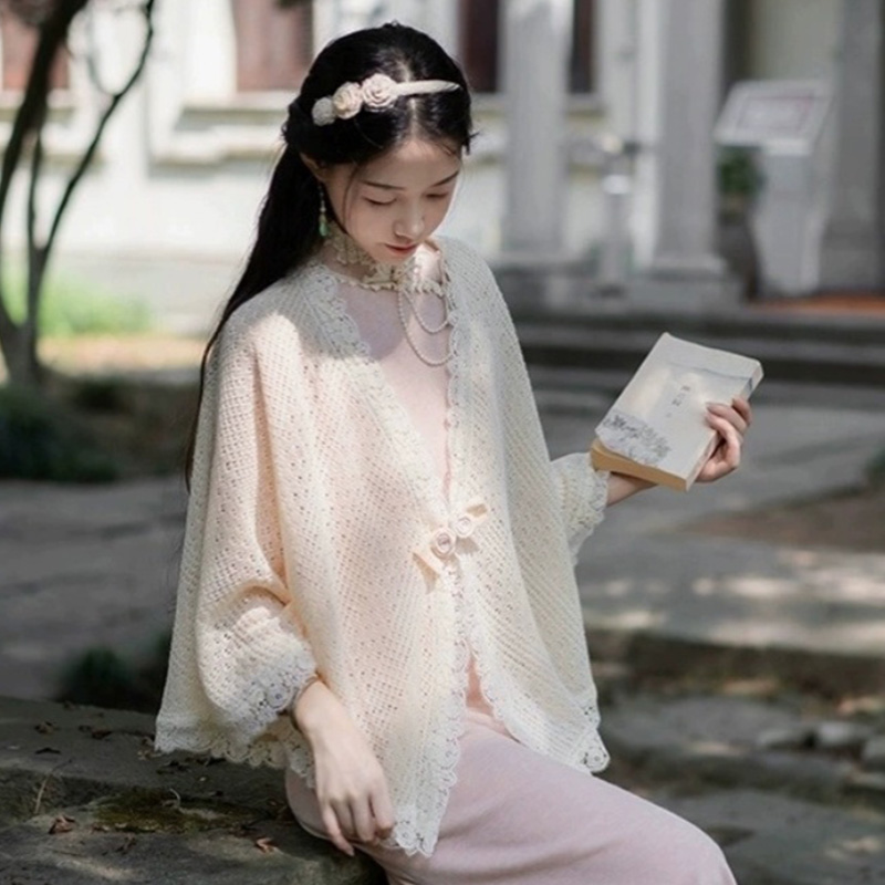 【2025年新款】旗袍蕾丝针织披肩