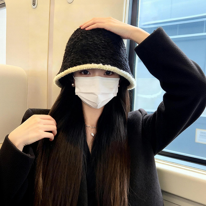 【保暖防寒】毛绒针织渔夫帽