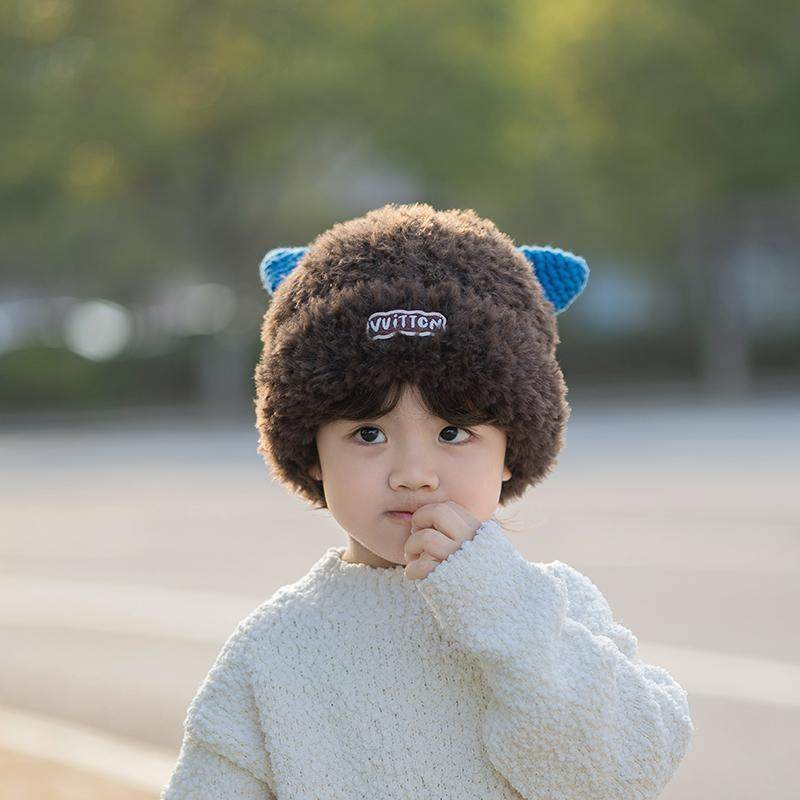 儿童毛绒包头帽2025新款秋冬季男女童保暖护耳套头帽可爱羊角帽子,服饰配件/皮带/帽子/围巾,帽子,淘宝优惠券,粉丝福利购,淘宝优惠卷