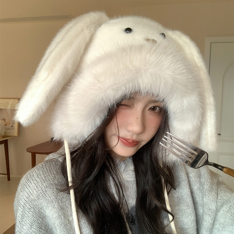 【甜美可爱】毛绒绒兔耳朵帽子
