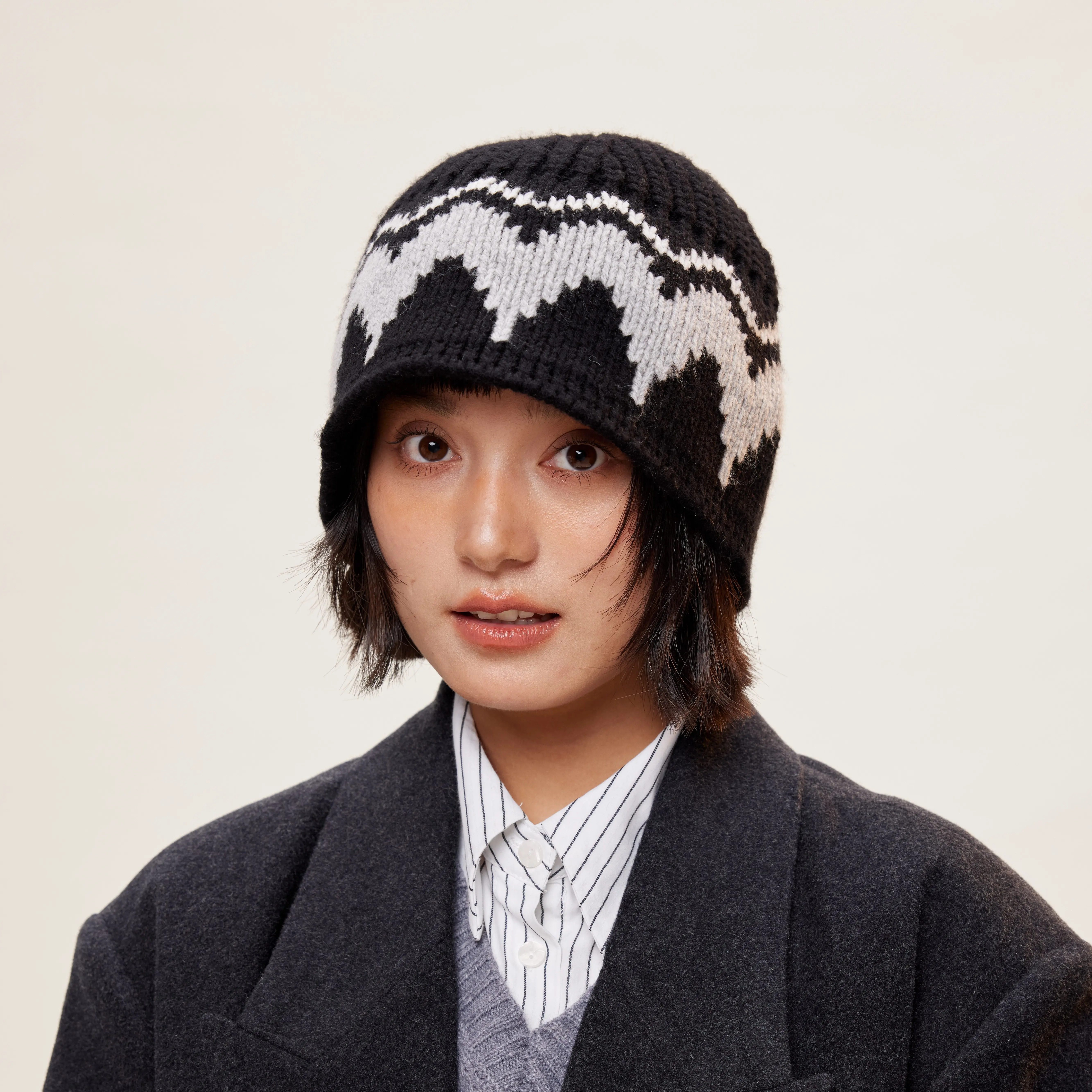 日系复古费尔岛风针织渔夫帽子男女同款冬季宽檐显脸小毛线盆帽潮,服饰配件/皮带/帽子/围巾,帽子,淘宝优惠券,粉丝福利购,淘宝优惠卷