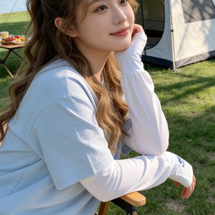 防晒冰袖2026正流行女夏季户外出行遮阳冰丝袖套防紫外线宽松护臂