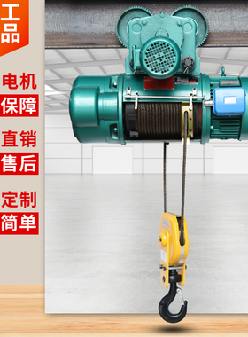 沪工钢丝绳电动葫芦江阴起重行车吊380V2吨3吨10吨20吨电动提升机