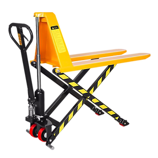 沪工剪叉式高升程搬运车手动液压叉车地牛油压电动升级平台装卸车