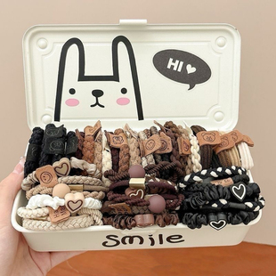 韩版高弹力耐用头绳女2026新款百搭高端橡皮筋扎头发圈丸子多色