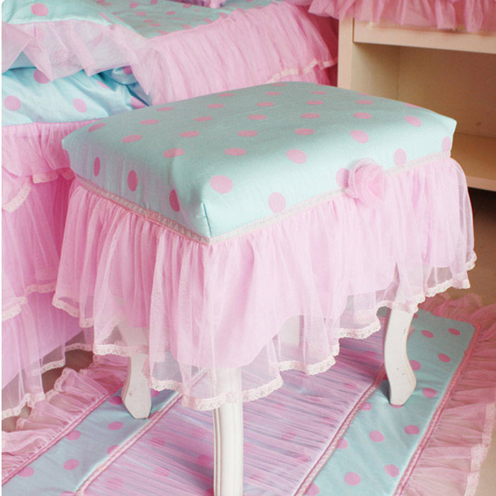 韩版纯棉凳子套化妆凳罩套梳妆凳罩钢琴凳换鞋凳子罩全棉定做包邮