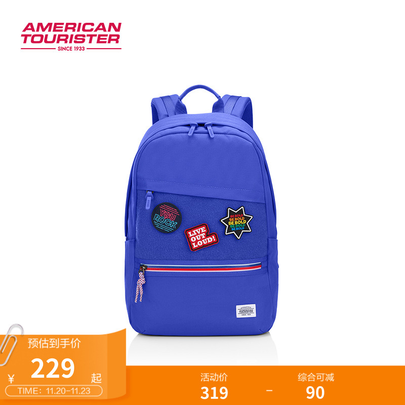 美旅新款双肩包时尚潮流背包男休闲大容量电脑包HV1