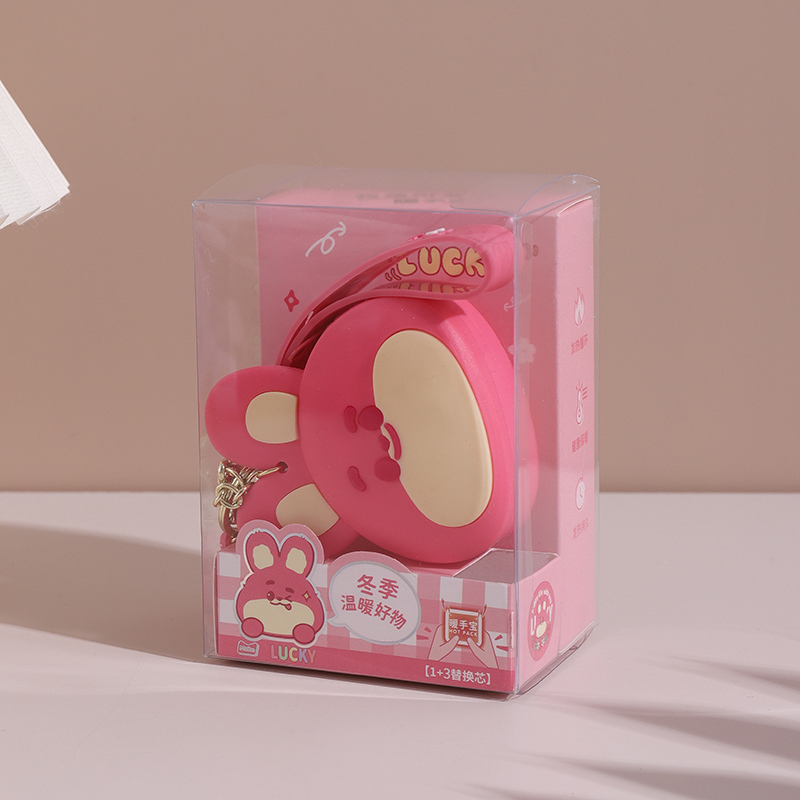 熙美诚品暖手宝草莓兔硅胶暖手宝3个替换芯冬季保暖自发热手握式