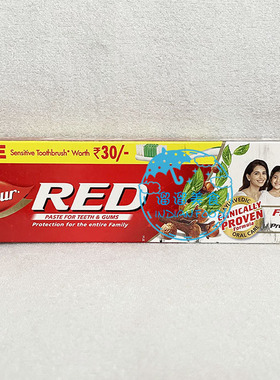 INDIAN 印度Dabur RED阿育吠陀牙膏丁香薄荷植物 TOOTHPASTE 200g