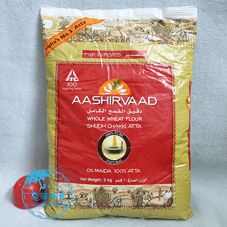 INDIAN FOOD 印度 pillsbury chakki atta wheat flour 全麦面粉