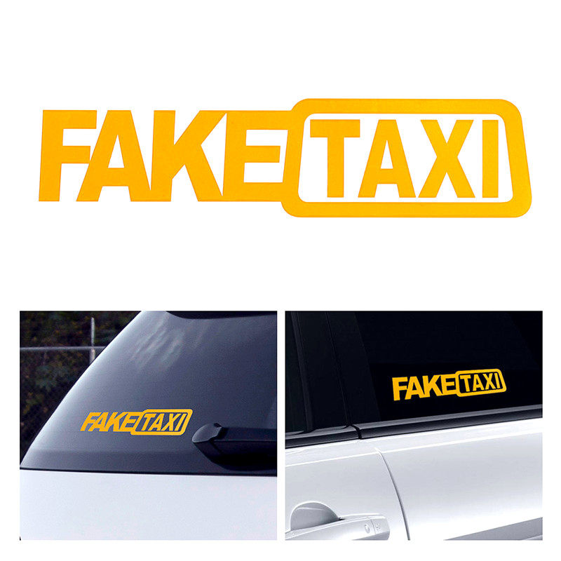 热销欧美 fake taxi 假出租车漂移标志搞笑车贴 前卫新潮装饰贴