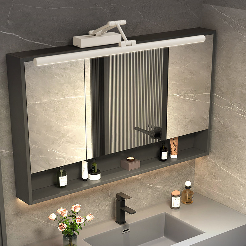 炬胜 镜前灯led化妆室免打孔镜柜专用灯柜顶安装可折叠旋转调节灯