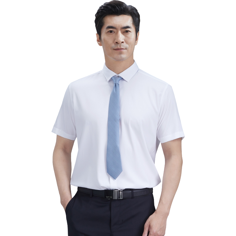 夏季短袖衬衫红都商务正装