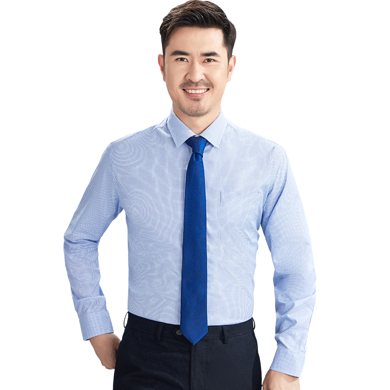 秋季男士长袖衬衫红都方领