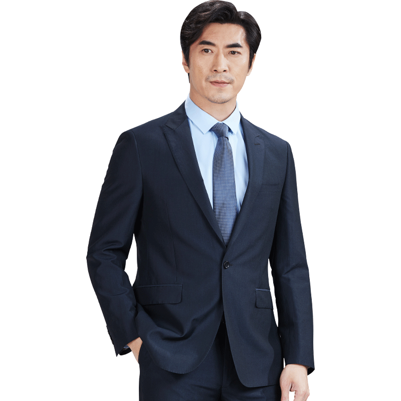 红都羊毛麻混纺商务正装西服套西