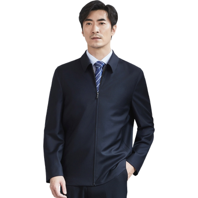 红都翻领春秋羊毛夹克