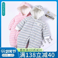 Trẻ sơ sinh dày ra ngoài, em bé, leo núi, leo núi, quần áo mùa đông, em bé, mặc một bộ đồ cotton một mảnh, mặc mùa thu và mùa đông - Áo liền quần đồ thú cho bé