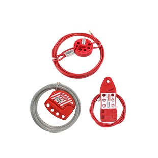 柳全 阀门锁具可调节长度缆绳锁loto停锁设备锁S806闸阀球阀钢缆