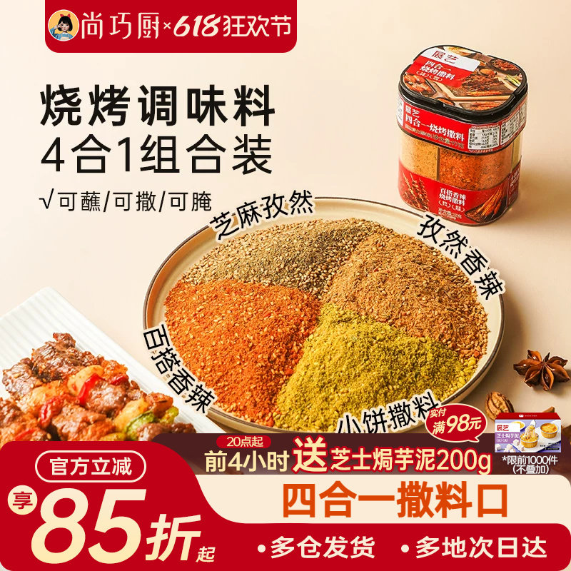 展艺四合一烧烤撒料多用调味料