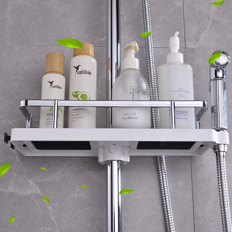 花洒免打孔可升降浴室网红收纳架