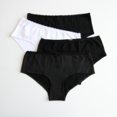 微瑕疵外贸单女士三角平角内裤 青年 纯棉低腰性感圆点舒适简约内裤