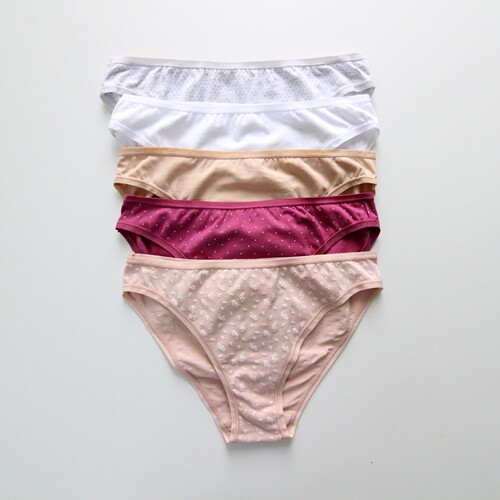 女士三角裤低腰简约自然棉碎花