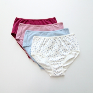 短裤 棉舒适毛圈裆高腰简约碎花妈妈款 头 女生三角裤 微瑕疵女士内裤